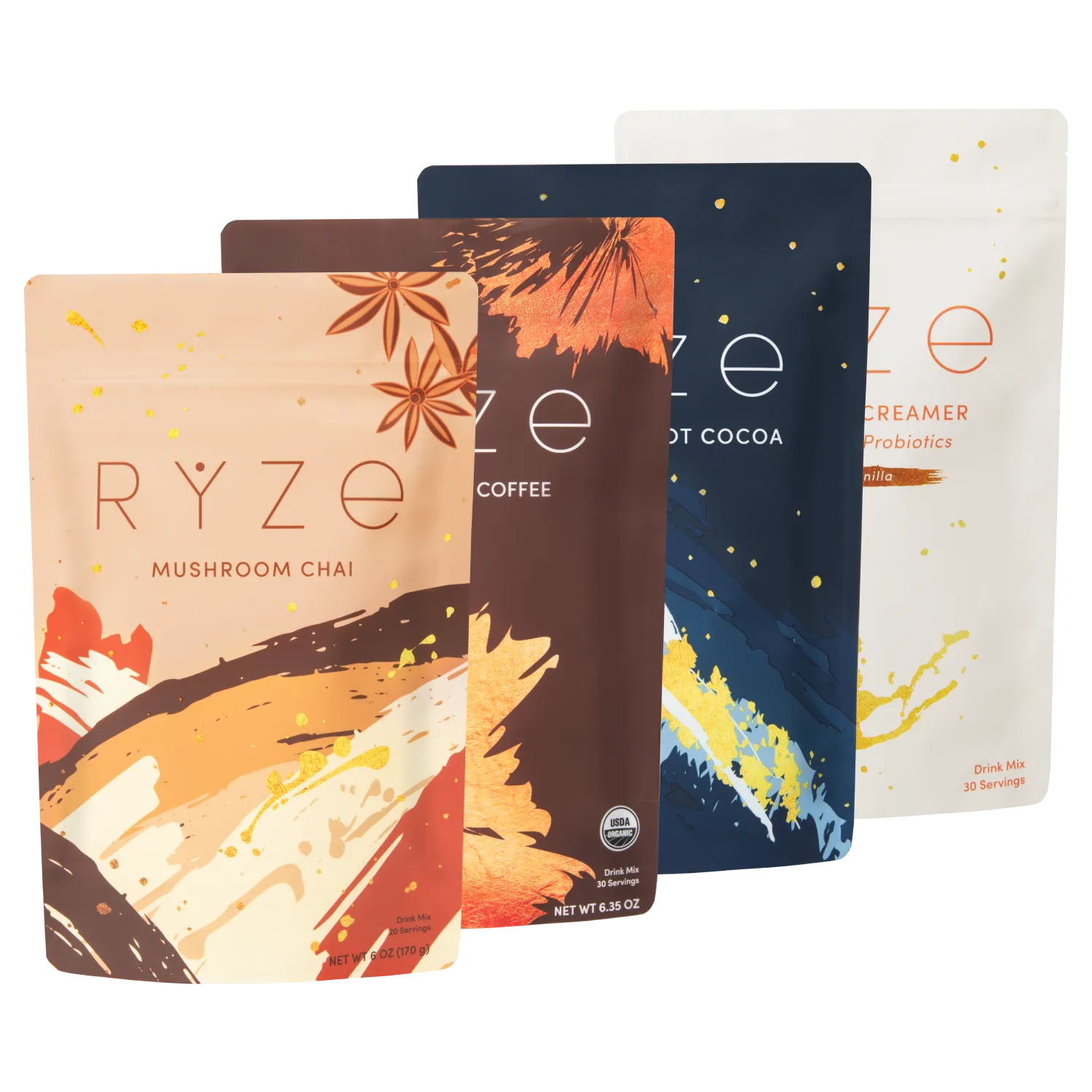 RYZE Chai ultimate Elevate Unwind Bundle Chai Coffee Cocoa 1